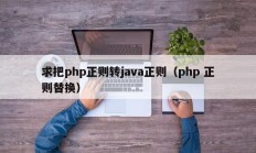 求把php正则转java正则（php 正则替换）