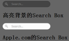 使用CSS3创建搜索框效果苹果官网