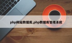 php网站数据库,php数据库管理系统