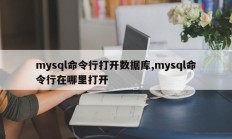 mysql命令行打开数据库,mysql命令行在哪里打开