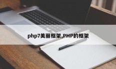 php7美丽框架,PHP的框架