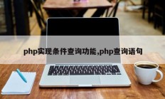 php实现条件查询功能,php查询语句