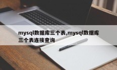 mysql数据库三个表,mysql数据库三个表连接查询