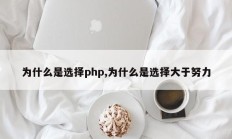 为什么是选择php,为什么是选择大于努力