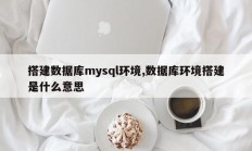 搭建数据库mysql环境,数据库环境搭建是什么意思
