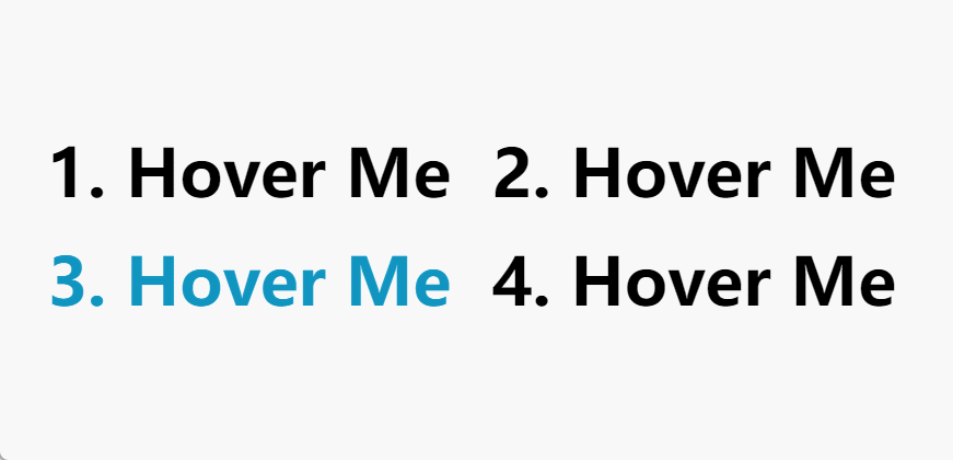 CSS 文本阴影 text-shadow 悬停效果