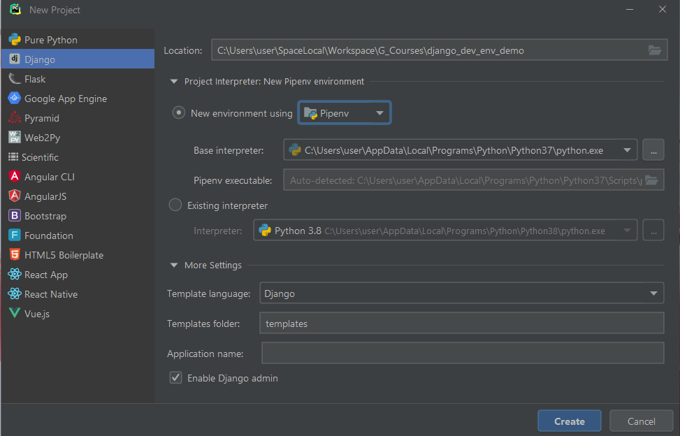 PyCharm + Uvicorn + Docker + AutoHotkey + Pipenv or Poetry…Windows 搭建高效django 开发环境