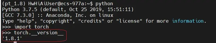华为AI加速型ECS上安装Pytorch和Tensorflow框架