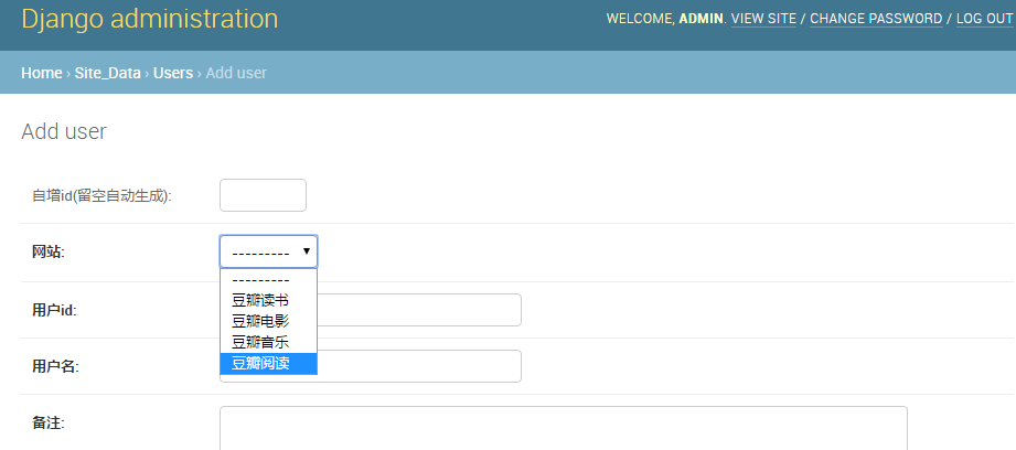 Django开发：实现 ORM admin view中model字段choices取值自动更新的一种方法
