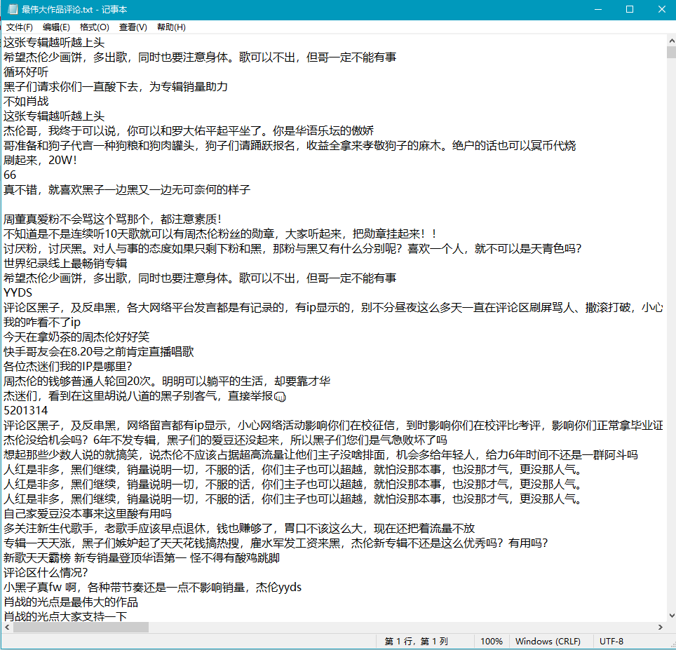 Python爬虫实战案例：爬取周董《最伟大的作品》31074条评论做词云分析