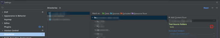 Lumen单元测试：PHPStorm多项目下Test Sources Root设置