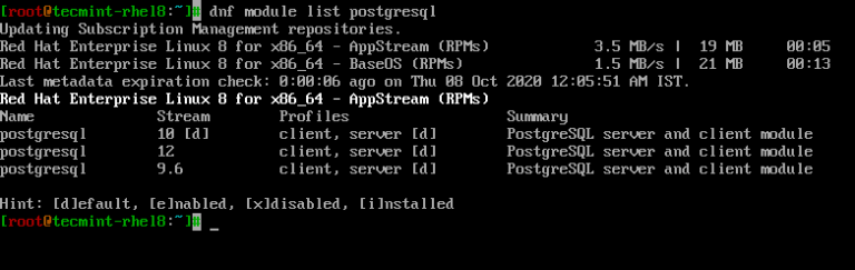 如何在RHEL 8中安装PostgreSQL和pgAdmin