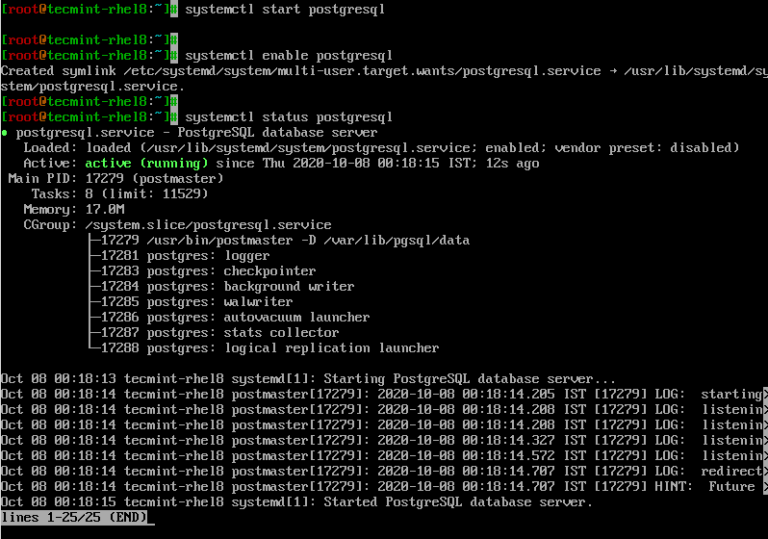 如何在RHEL 8中安装PostgreSQL和pgAdmin