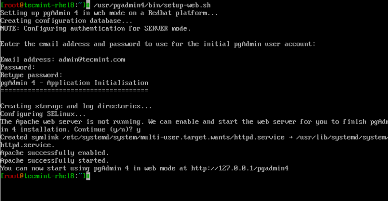 如何在RHEL 8中安装PostgreSQL和pgAdmin