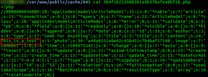 利用Thinkphp 5缓存漏洞实现前台注入代码Getshell