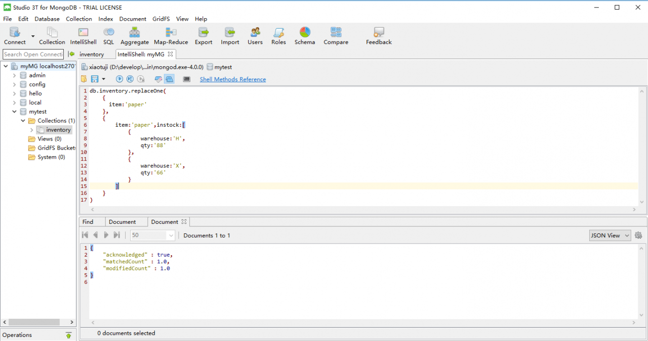 MongoDB可视化工具Studio 3T的使用(CRUD)