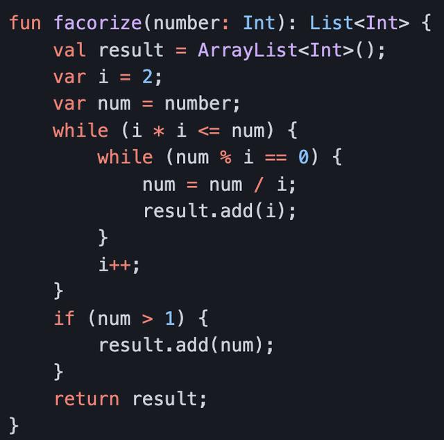 质因数分解算法例子：看不同编程语言有哪些差异？如何选择入门语言？
