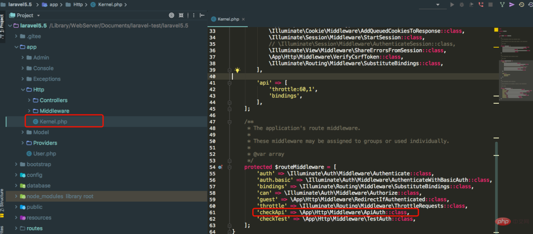 Laravel5.5 无状态路由文件 api.php简单快速实现API开发