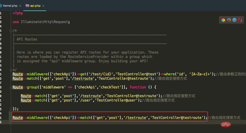 Laravel5.5 无状态路由文件 api.php简单快速实现API开发